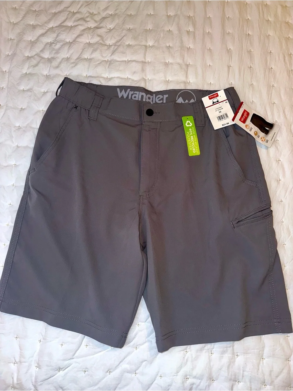 Wrangler Men's Gray Athletic Performance Shorts